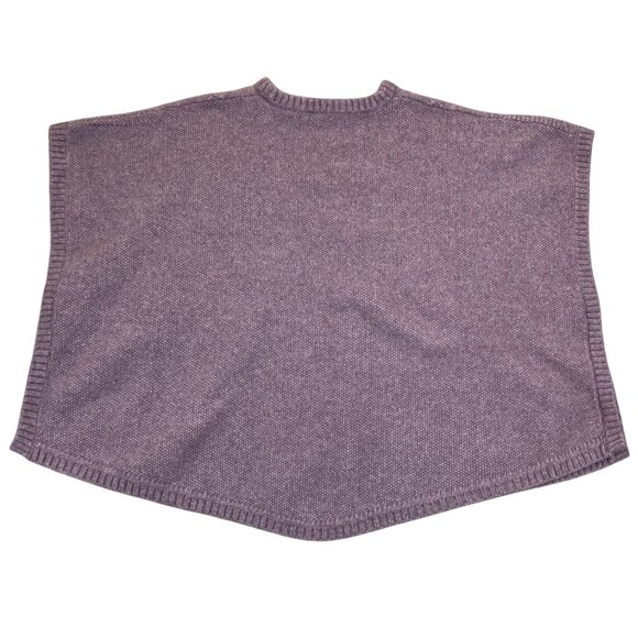 Loft Womens Knit Poncho Cape With Mock Neck In Lavender Purple Size M/L - Picture 2 of 7